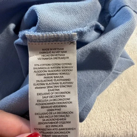Polo Ralph Lauren Slim Fit Stretch Mesh Polo Shirt Light Blue Size M Preppy - Picture 5 of 8